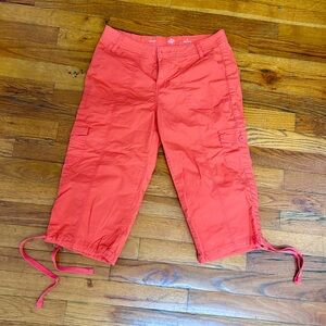 St. John's Bay Vibrant Orange Cargo Shorts
